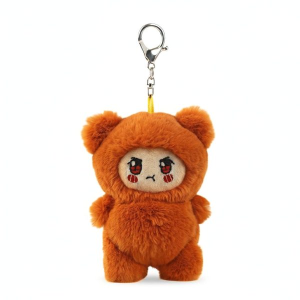 Móc Khóa Gấu Bông Nâu Cáu Kỉnh Mini